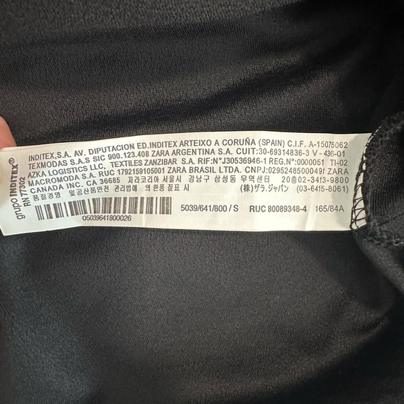 NWOT Zara Womens Color Block Shift Drees Long Sleeve Black Red White Size Small - Picture 8 of 8